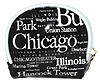 Chicago Souvenir Letter Coin Bag - Black