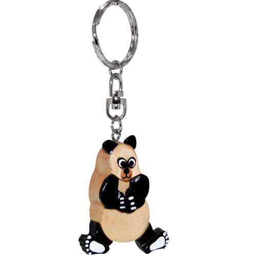 Panda Keychain - Wood