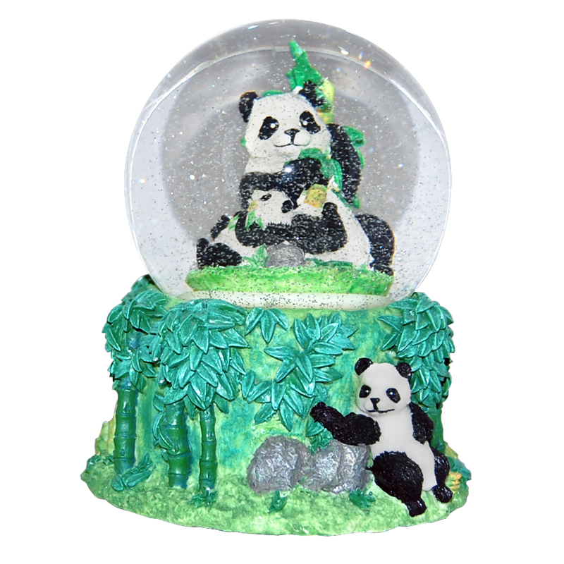 Panda Musical Snow Globe, 5.5H, photo-1