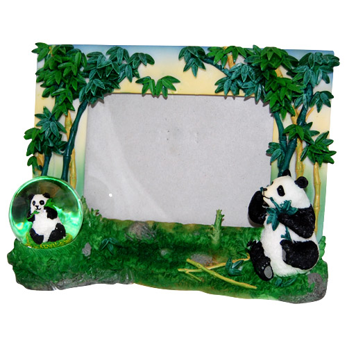 Panda Bear with Bamboo Picture Frame - 8W x 6H