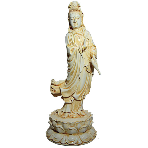 Kuan Yin Standing Statue, 13H