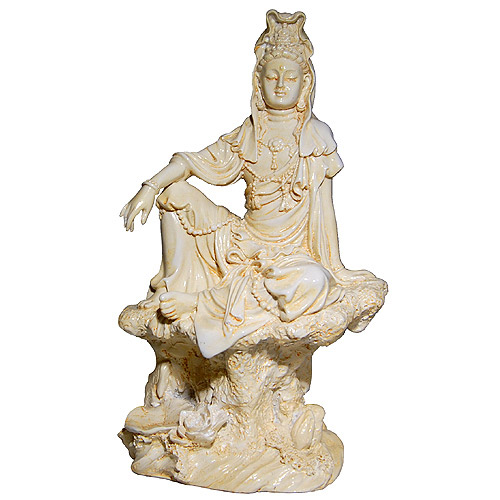 Water and Moon Kuan Yin Statue, 7H
