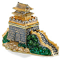 Great Wall of China - Enamel Jeweled Trinket Box, 3.5L