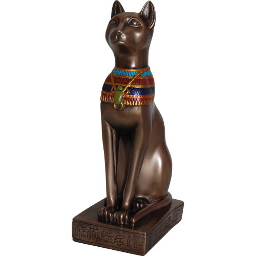 Egyptian Bastet Figurine, 8.5H