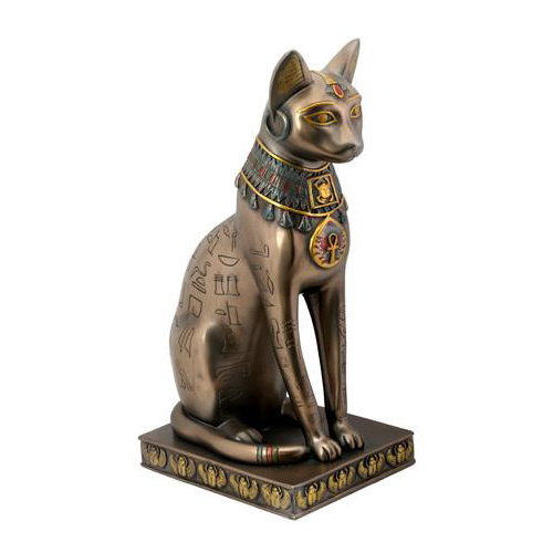 Bronze Bastet Statue, 12H