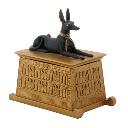 Anubis Dog Box, Black/Gold 6H