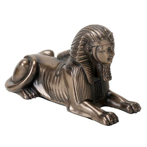 Small Bronze Sphinx Figurine, 3.5L