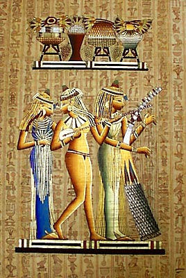 Royal Musician, 16x24, Papyrus Painting