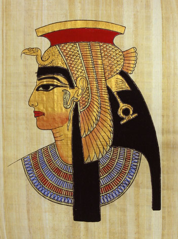CLEOPATRA 16x12, Papyrus Painting