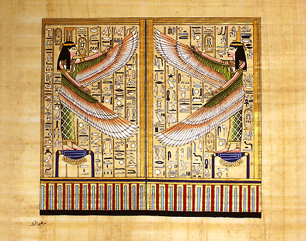 Tutankhamons Room 12x16 Papyrus Painting