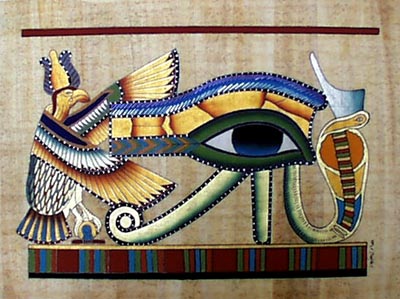 The Eye of Horus 12x16 Papyrus Painting
