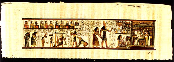 Hall of Judgment Papyrus Painting, 12x32