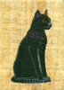 Bastet,6.25x4.25 Papyrus Painting