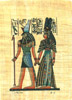 Horus & Nefertari, 6.25x4.25 Papyrus Painting