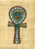 Ankh Symbol, 6.25x4.25 Papyrus Painting