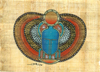 Sacred Scarab, 4.25x6.25 Papyrus Painting