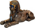 Egyptian Sphinx Figurine, 9.5L - Bronze