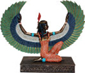 Egyptian Kneeling Winged Maat Statue, 8.5H