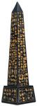 Black Egyptian Obelisk Replica, 8.5