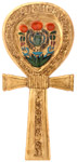 Ankh Shaped Handheld Mirror, 8H