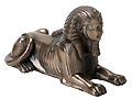 Small Bronze Sphinx Figurine, 3.5L