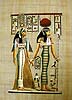 Isis and Horus, 12x16, Papyrus Painting