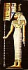 Goddess Matt on Painted Black Background, 24 x12  Papyrus Painting