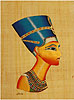 Nefertari Painting 16 x12 , Papyrus Painting