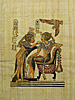 King Tutankhamon & His Wife 16x12, Papyrus Painting