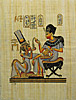 King Tutankhamon & His Wife 16x12, Papyrus Painting