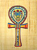 Ankh with Symbols, 16 x12  Papyrus Painting