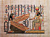 Maat and Hator 12x16 Papyrus Painting