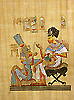 King Tutankhamon and His Wife 16x12 Papyrus Painting