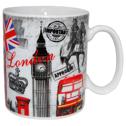 London Collage Fine Porcelain Mug