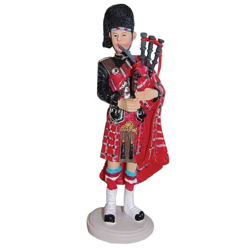 Scottish Piper Figurine, 6.25H