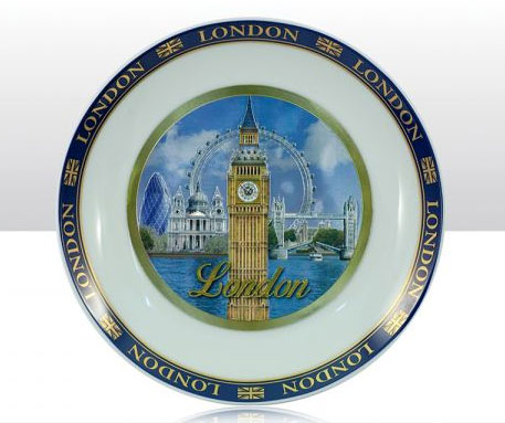 London Souvenir Plate, 8.5D