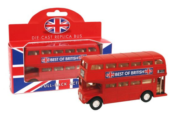 Pull Back Die Cast London Bus, 4.5