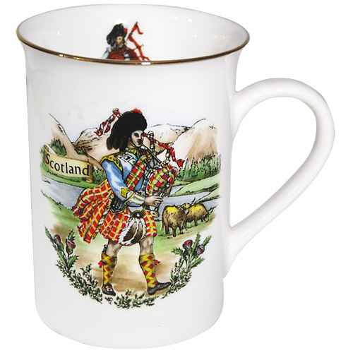 Scottish Piper - Souvenir Fine Bone China Mug