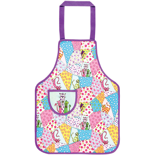 Childs PVC Apron Patchwork Cats