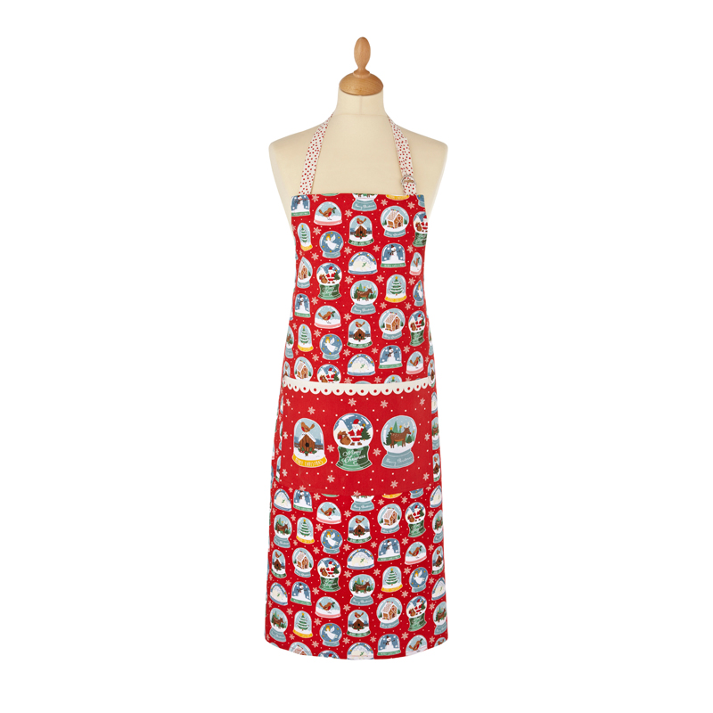 Snow Globes Cotton Apron