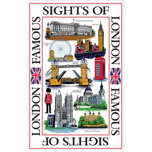 Sights Of London Tea Towel