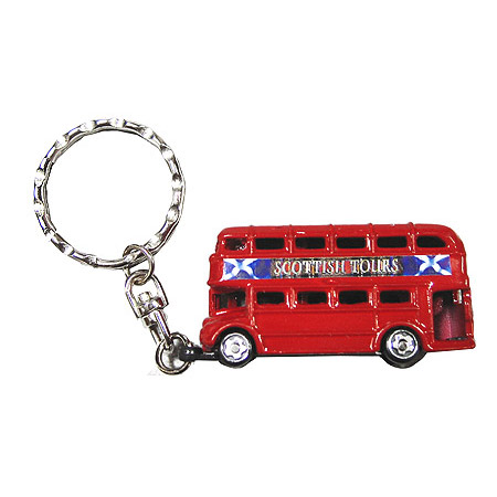 Scottish Tours Double Decker Bus Key Chain