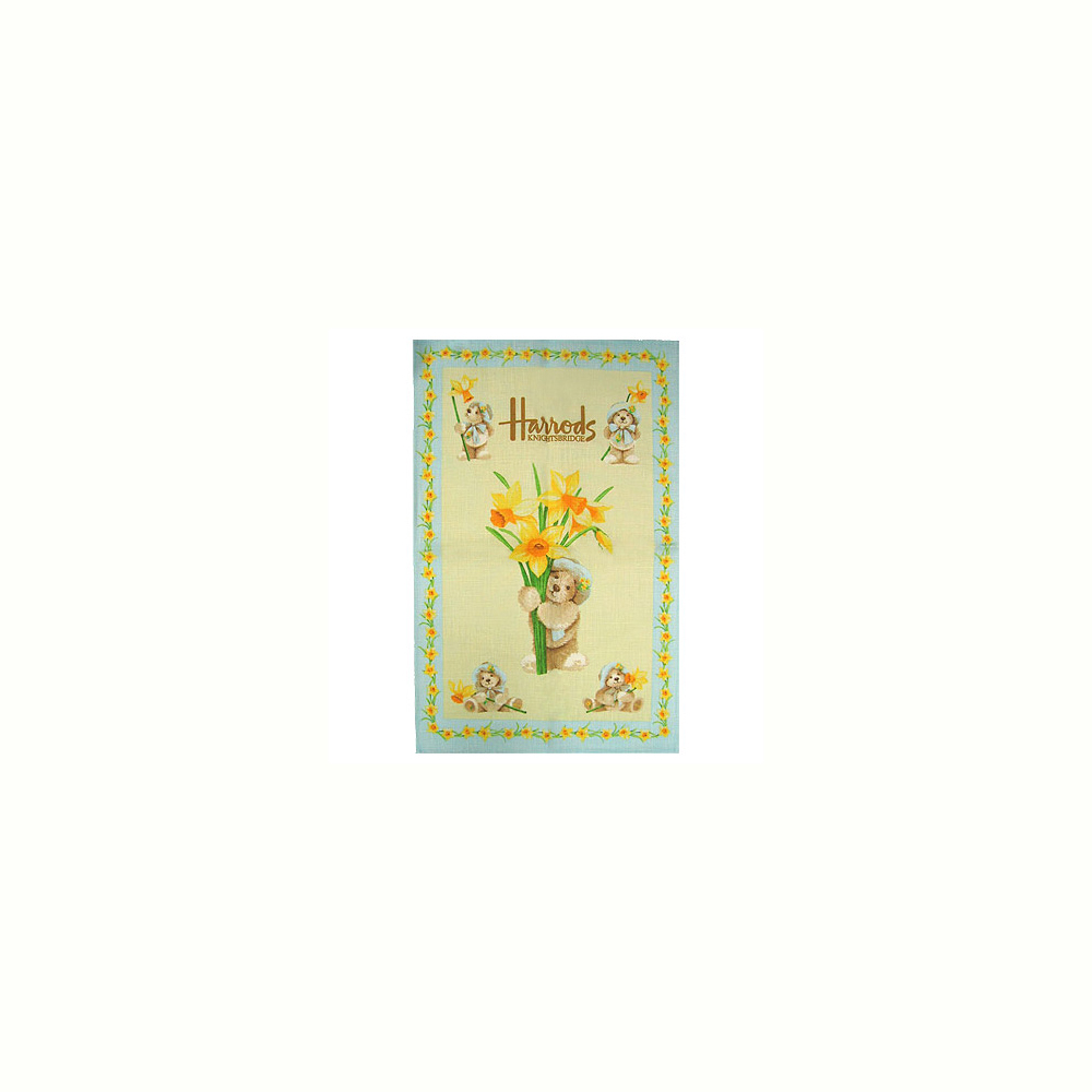 Harrods Tea Towel, Daffodil Teddies