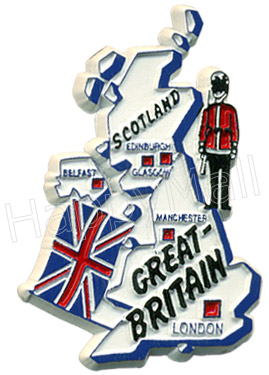 Great Britain Country Map Magnet