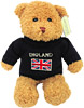 England Union Jack Black Sweater, 10 Soft Toy Bear