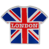 Union Jack with London T-Shirt Rubber Magnet