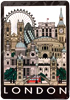 London Cityscape Tin Signs