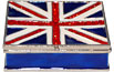 British Union Jack Enamel Jeweled Trinket Box