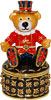 London Beefeater Bear Enamel Jeweled Trinket Box