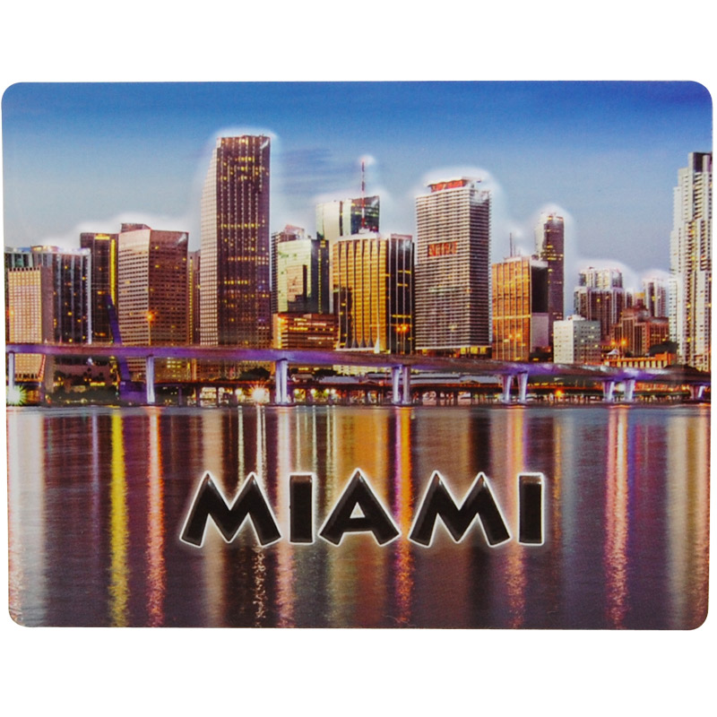 Miami Fridge Magnet - 3D Embossed Plastic